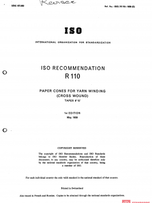 ISO/R 110:1959 PDF
