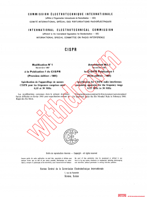 CISPR 1:1961/AMD1:1967 PDF