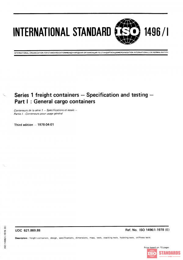 ISO 1496-1:1978 PDF