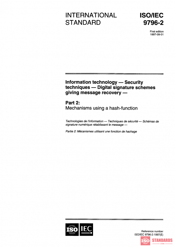 ISO/IEC 9796-2:1997 PDF