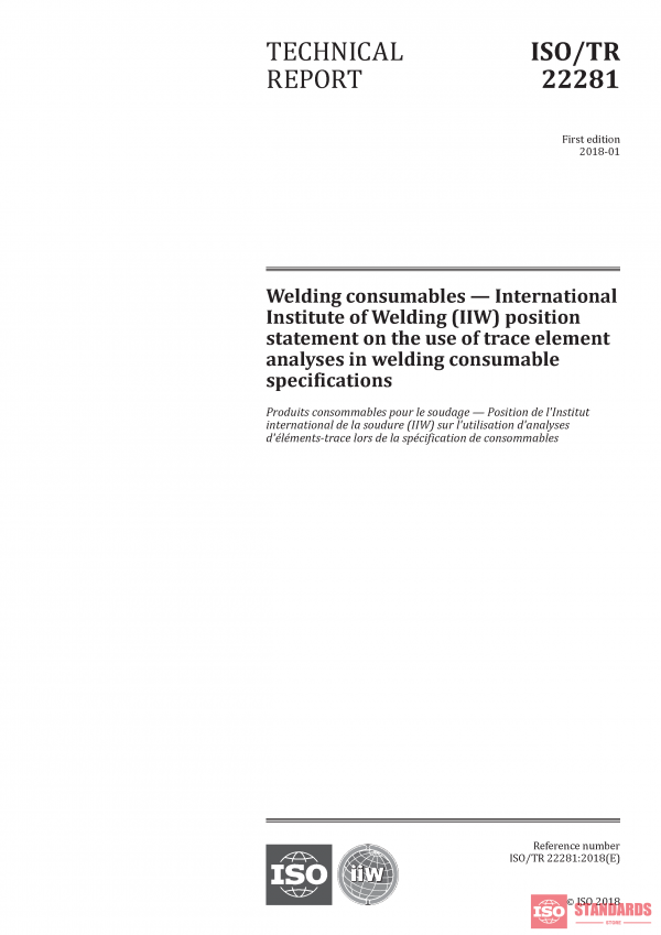 ISO/TR 22281:2018 PDF