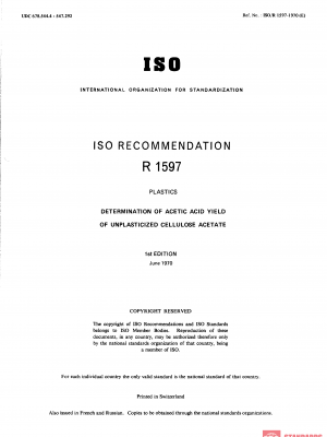 ISO/R 1597:1970 PDF