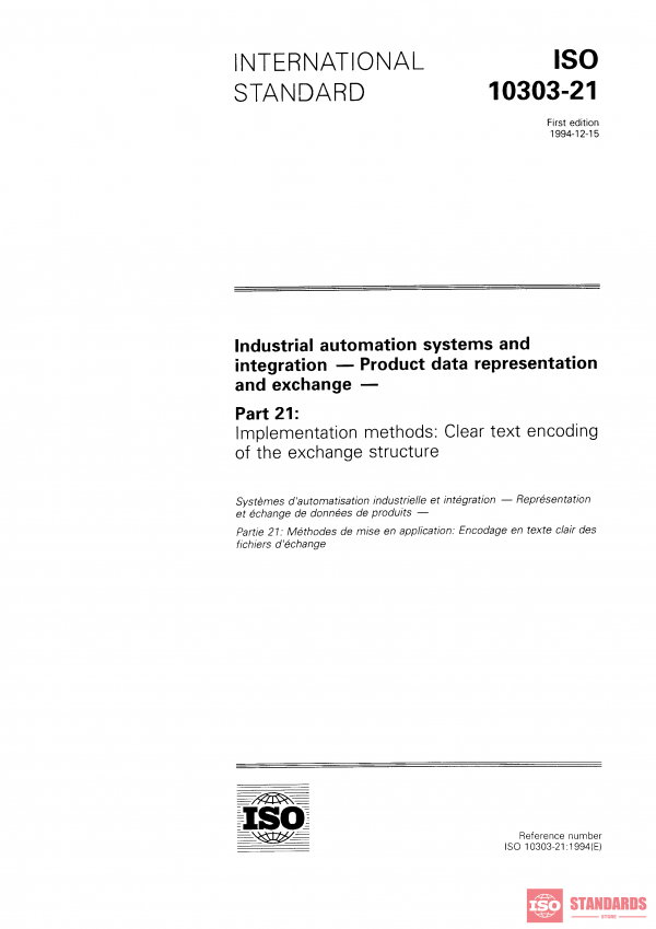 ISO 10303-21:1994 PDF