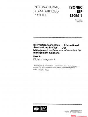 ISO/IEC ISP 12059-1:1995 PDF