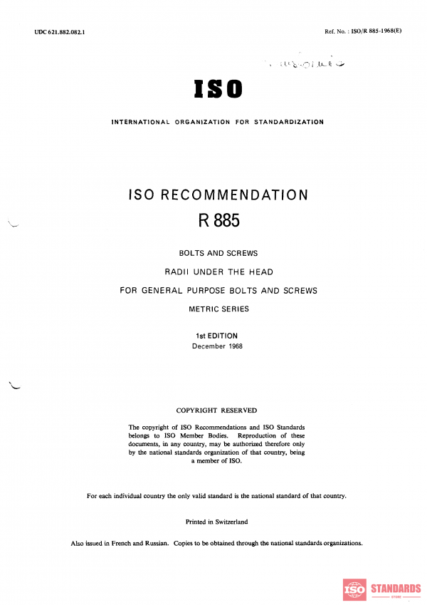 ISO/R 885:1968 PDF