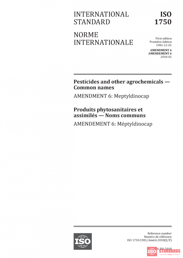 ISO 1750:1981/Amd 6:2018 PDF