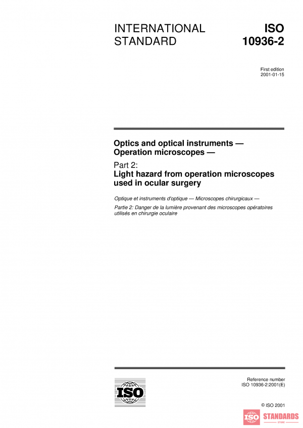 ISO 10936-2:2001 PDF