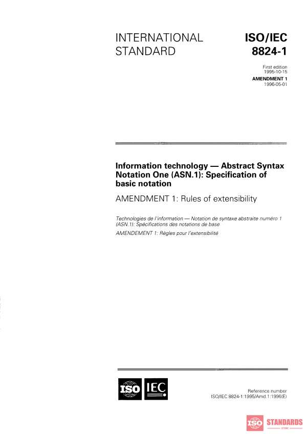ISO/IEC 8824-1:1995/Amd 1:1996 PDF