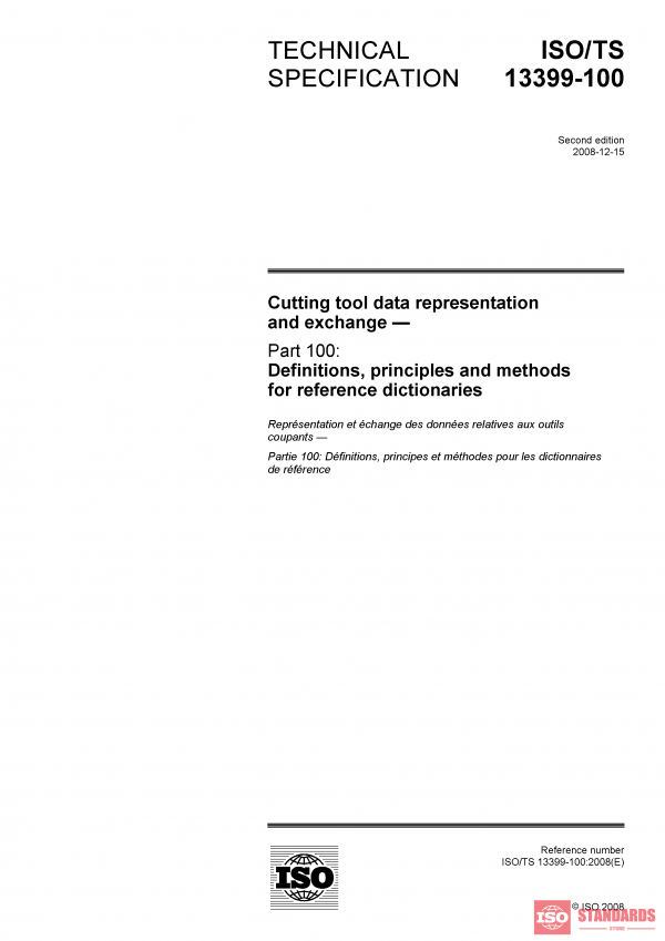 ISO/TS 13399-100:2008 PDF