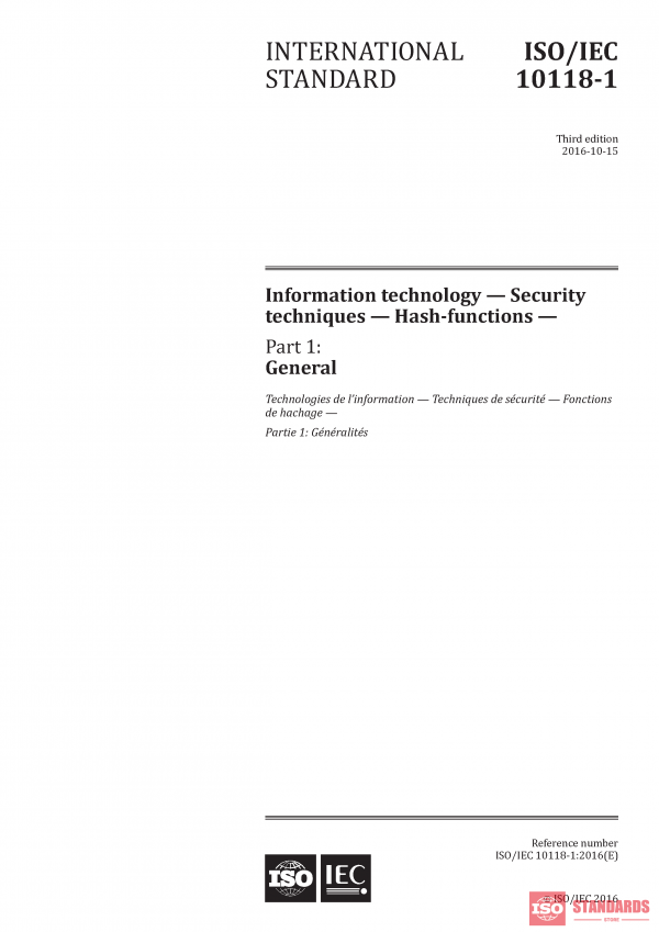ISO/IEC 10118-1:2016 PDF