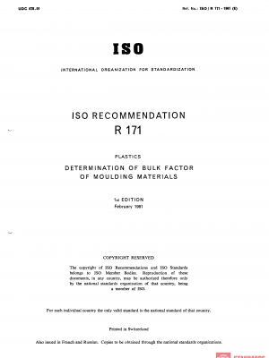 ISO/R 171:1961 PDF