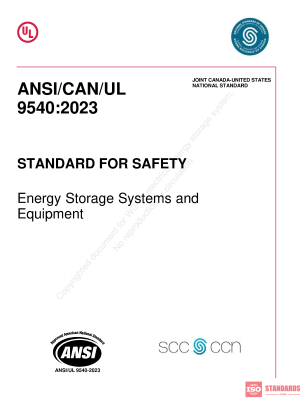 ANSI/CAN/UL 9540 WG:2023 PDF