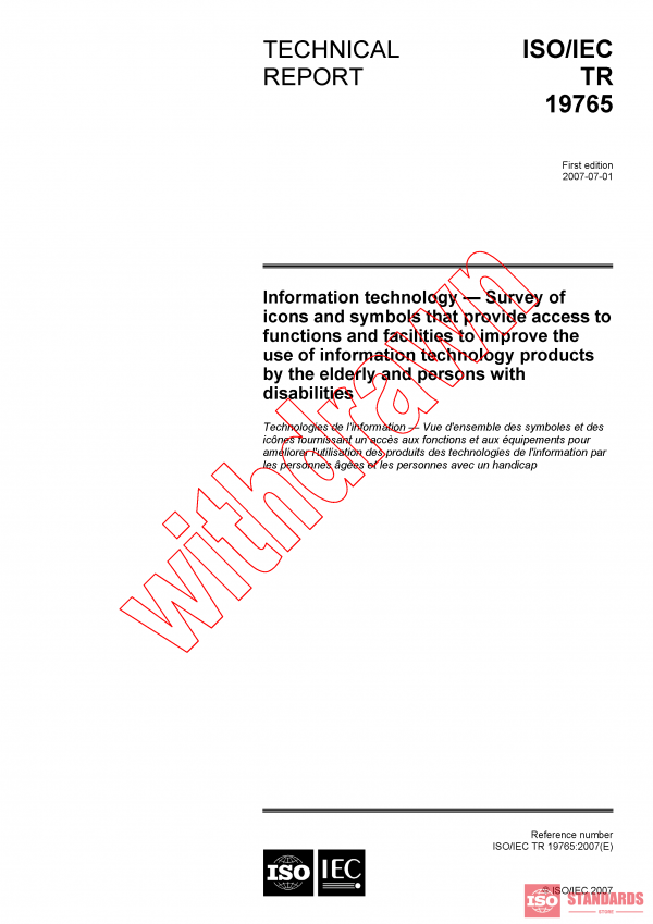 ISO/IEC TR 19765:2007 PDF
