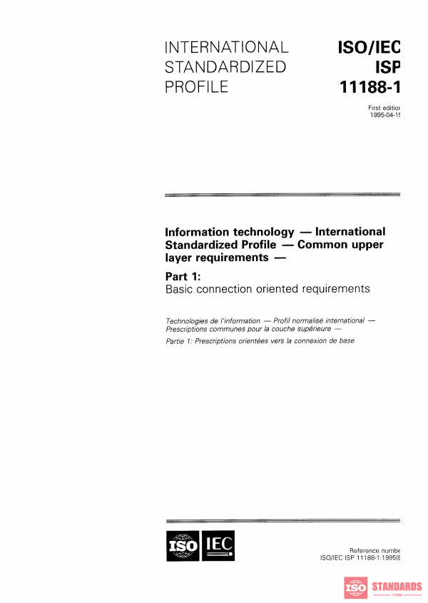 ISO/IEC ISP 11188-1:1995 PDF