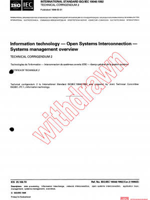 ISO/IEC 10040:1992/COR2:1996 PDF