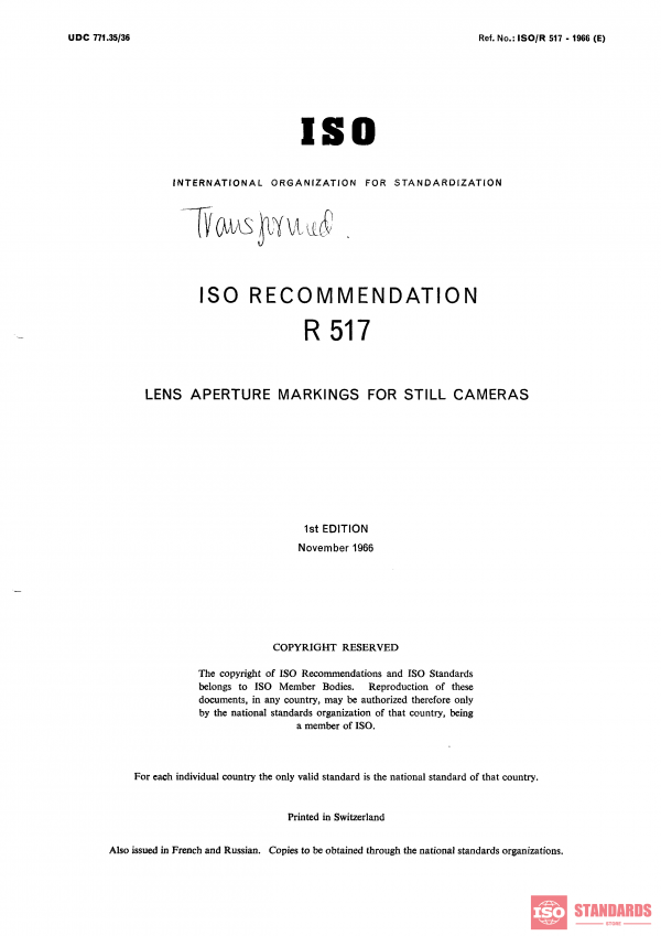ISO/R 517:1966 PDF
