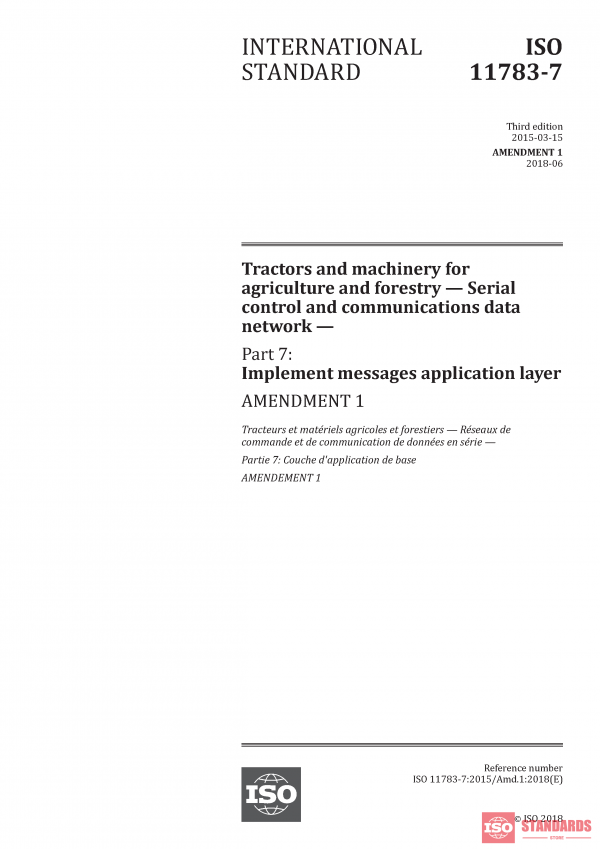 ISO 11783-7:2015/Amd 1:2018 PDF