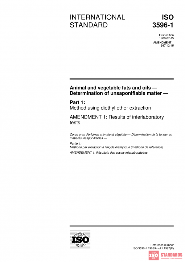ISO 3596-1:1988/Amd 1:1997 PDF