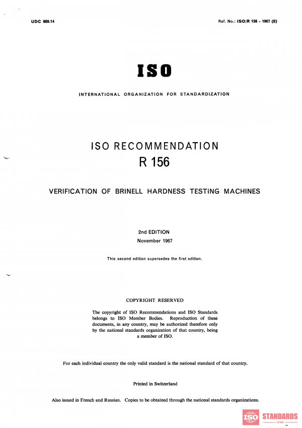 ISO/R 156:1967 PDF