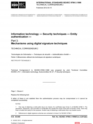 ISO/IEC 9798-3:1998/Cor 2:2012 PDF