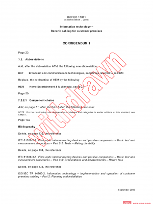 ISO/IEC 11801:2002/COR1:2002 PDF