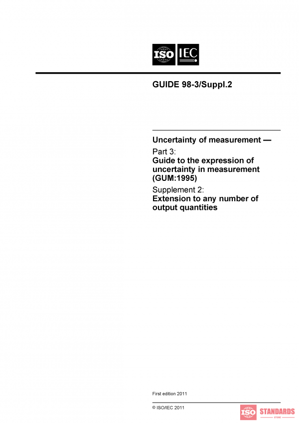 ISO/IEC Guide 98-3:2008/Suppl 2:2011 PDF