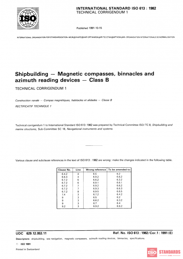 ISO 613:1982/Cor 1:1991 PDF