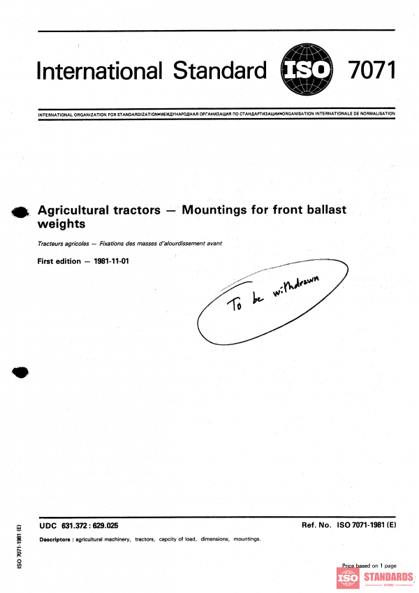 ISO 7071:1981 PDF