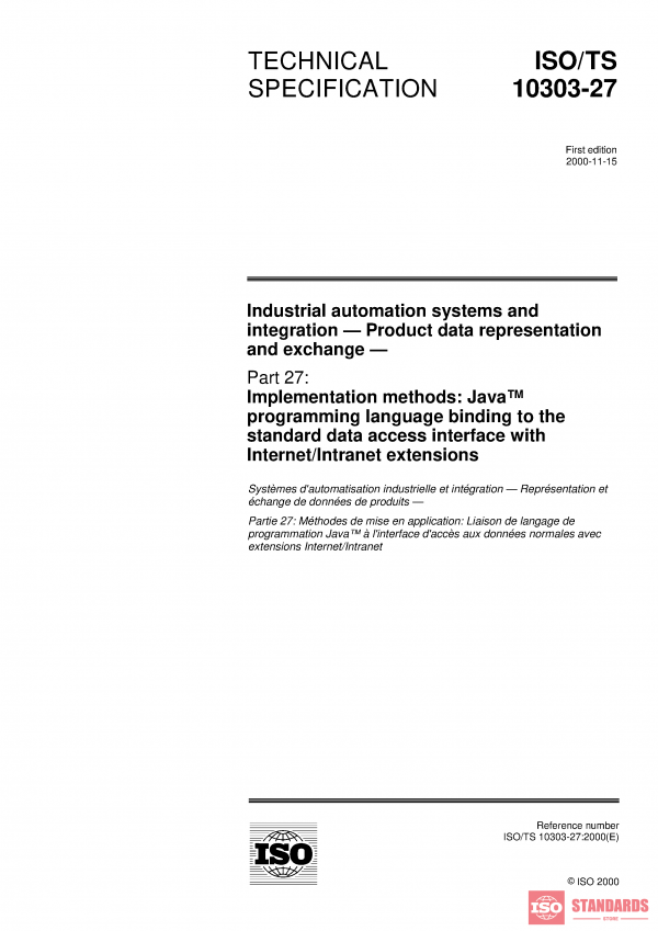 ISO/TS 10303-27:2000 PDF