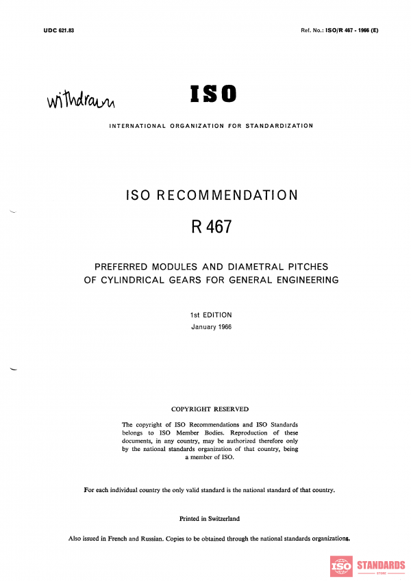 ISO/R 467:1966 PDF