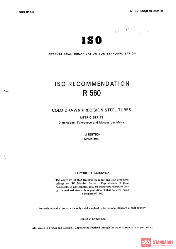 ISO/R 560:1967 PDF