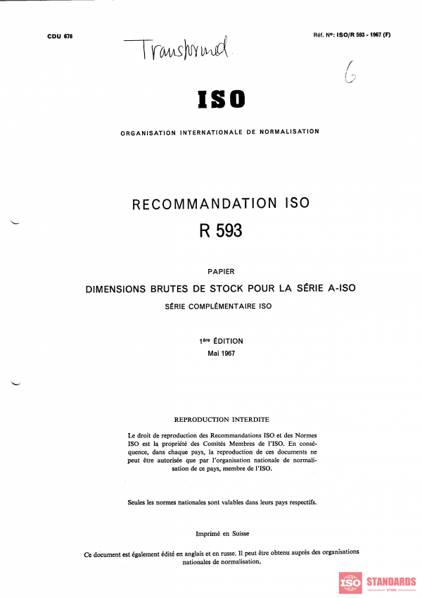 ISO/R 593:1967 PDF