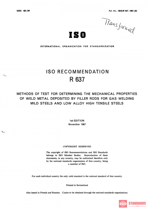 ISO/R 637:1967 PDF