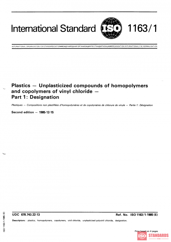 ISO 1163-1:1985 PDF