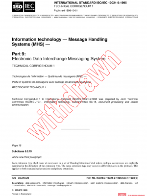ISO/IEC 10021-9:1995/COR1:1998 PDF