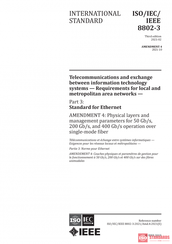 ISO/IEC/IEEE 8802-3:2021/AMD4:2021 PDF