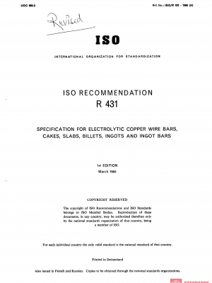 ISO/R 431:1965 PDF