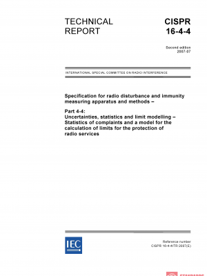 CISPR TR 16-4-4:2007 PDF