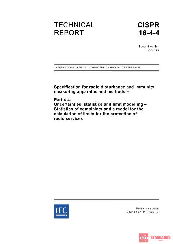 CISPR TR 16-4-4:2007 PDF