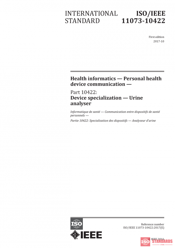 ISO/IEEE 11073-10422:2017 PDF