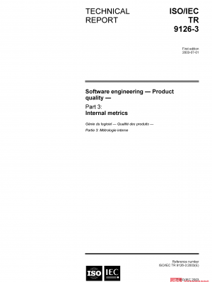 ISO/IEC TR 9126-3:2003 PDF