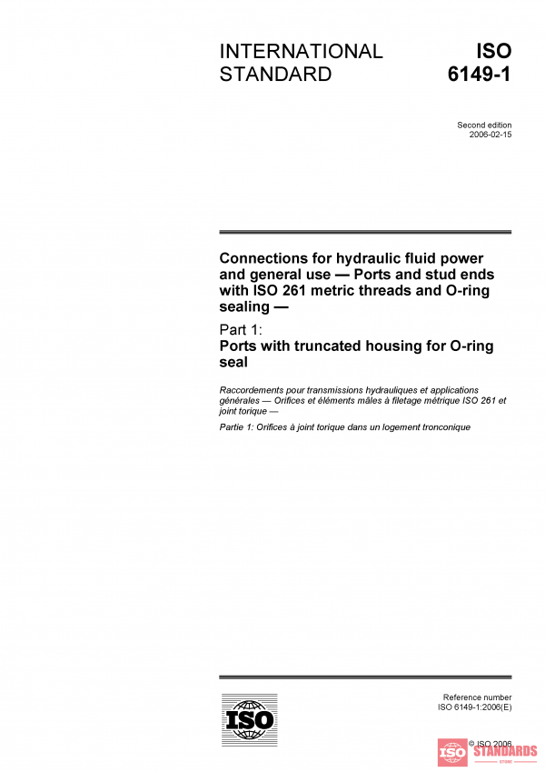 ISO 6149-1:2006 PDF