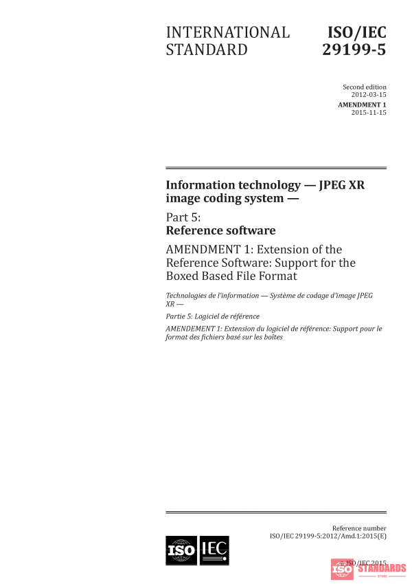 ISO/IEC 29199-5:2012/Amd 1:2015 PDF