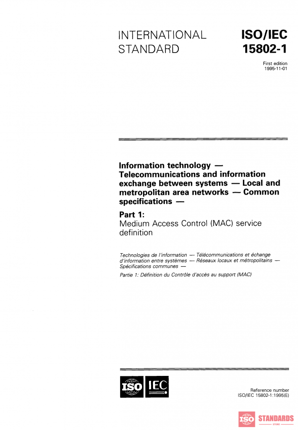 ISO/IEC 15802-1:1995 PDF