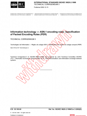 ISO/IEC 8825-2:1998/COR3:2002 PDF