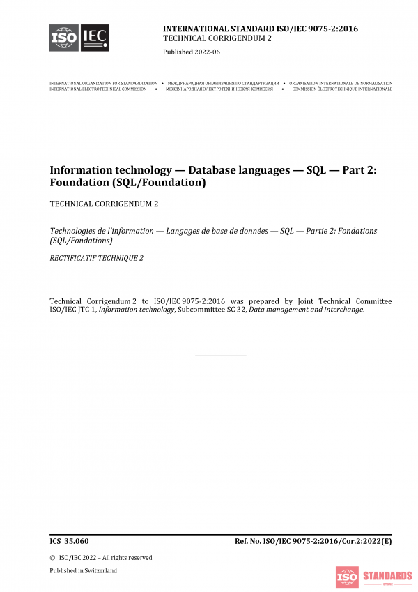 ISO/IEC 9075-2:2016/Cor 2:2022 PDF