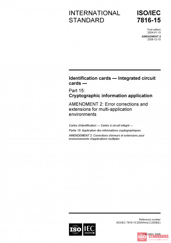 ISO/IEC 7816-15:2004/Amd 2:2008 PDF