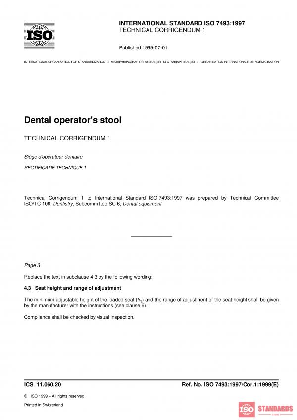 ISO 7493:1997/Cor 1:1999 PDF