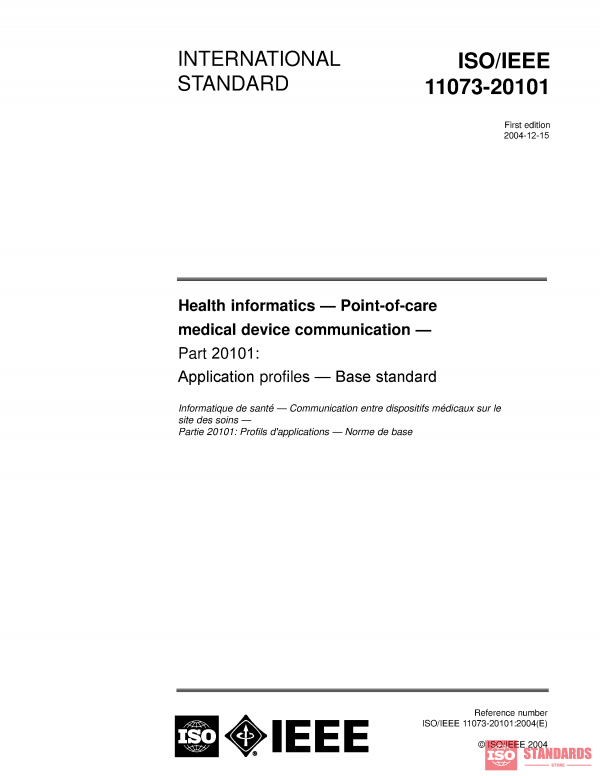 ISO/IEEE 11073-20101:2004 PDF