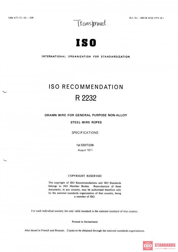 ISO/R 2232:1971 PDF